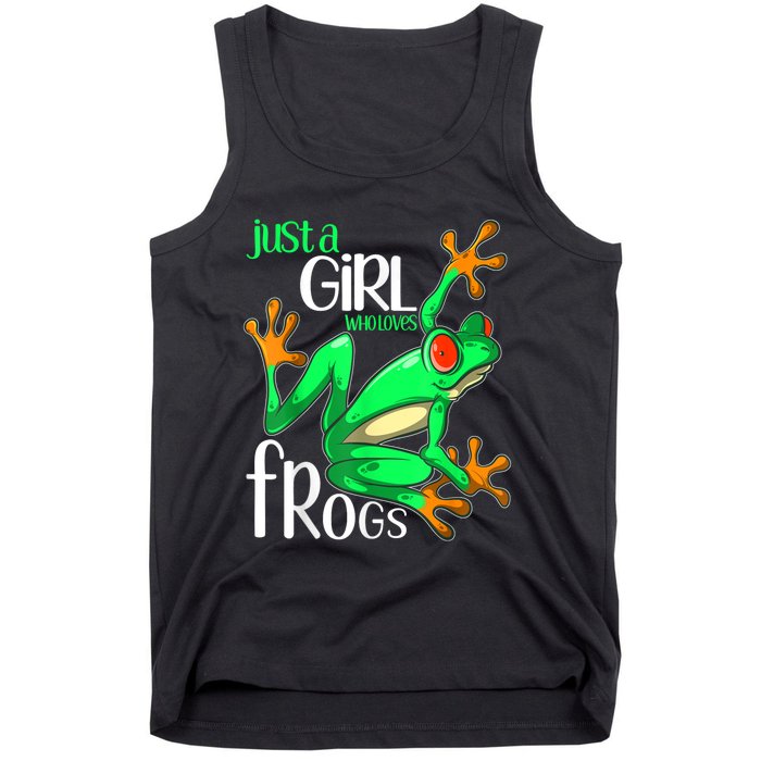 Frog Just A Girl Who Loves Frogs Gift Tank Top