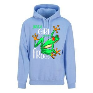 Frog Just A Girl Who Loves Frogs Gift Unisex Surf Hoodie