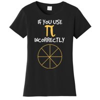 Funny Joke About Wrong Pi For Geometry Freaks Happy Pi Day! Great Gift Women's T-Shirt