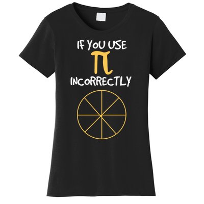 Funny Joke About Wrong Pi For Geometry Freaks Happy Pi Day! Great Gift Women's T-Shirt