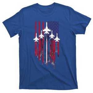 Fighter Jet Airplane American Flag Patriotic T-Shirt