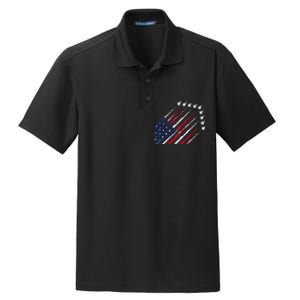 Fighter Jet Airplane USA Flag 4th Of July Patriotic Dry Zone Grid Polo