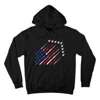 Fighter Jet Airplane USA Flag 4th Of July Patriotic Tall Hoodie