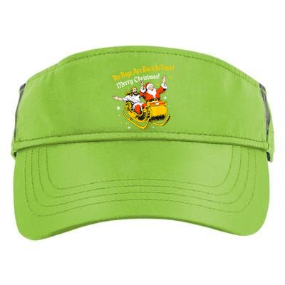 Funny Jesus And Santa Claus The Boy Are Back In A Town Xmas Gift Adult Drive Performance Visor