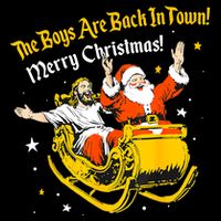 Funny Jesus And Santa Claus The Boy Are Back In A Town Xmas Gift Cooling Performance Crew T-Shirt