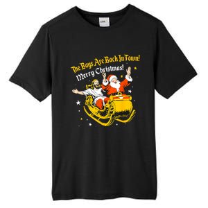 Funny Jesus And Santa Claus The Boy Are Back In A Town Xmas Gift Tall Fusion ChromaSoft Performance T-Shirt