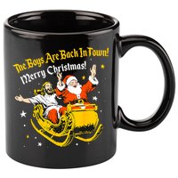 Funny Jesus And Santa Claus The Boy Are Back In A Town Xmas Gift 11oz C Handle Ceramic Mug