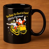 Funny Jesus And Santa Claus The Boy Are Back In A Town Xmas Gift 11oz C Handle Ceramic Mug