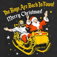 Funny Jesus And Santa Claus The Boy Are Back In A Town Xmas Gift 11oz C Handle Ceramic Mug