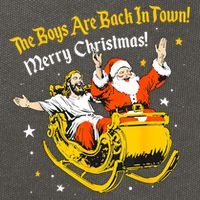 Funny Jesus And Santa Claus The Boy Are Back In A Town Xmas Gift Cotton Canvas Backpack