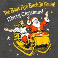 Funny Jesus And Santa Claus The Boy Are Back In A Town Xmas Gift Vector Backpack