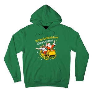 Funny Jesus And Santa Claus The Boy Are Back In A Town Xmas Gift Hoodie