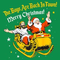 Funny Jesus And Santa Claus The Boy Are Back In A Town Xmas Gift Toddler T-Shirt