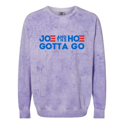 Funny Joe And The Hoe Gotta Go Colorblast Crewneck Sweatshirt