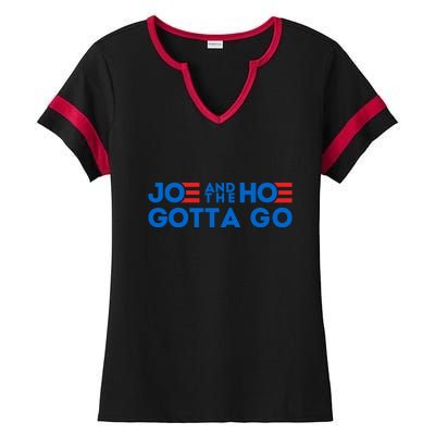 Funny Joe And The Hoe Gotta Go Ladies Halftime Notch Neck Tee