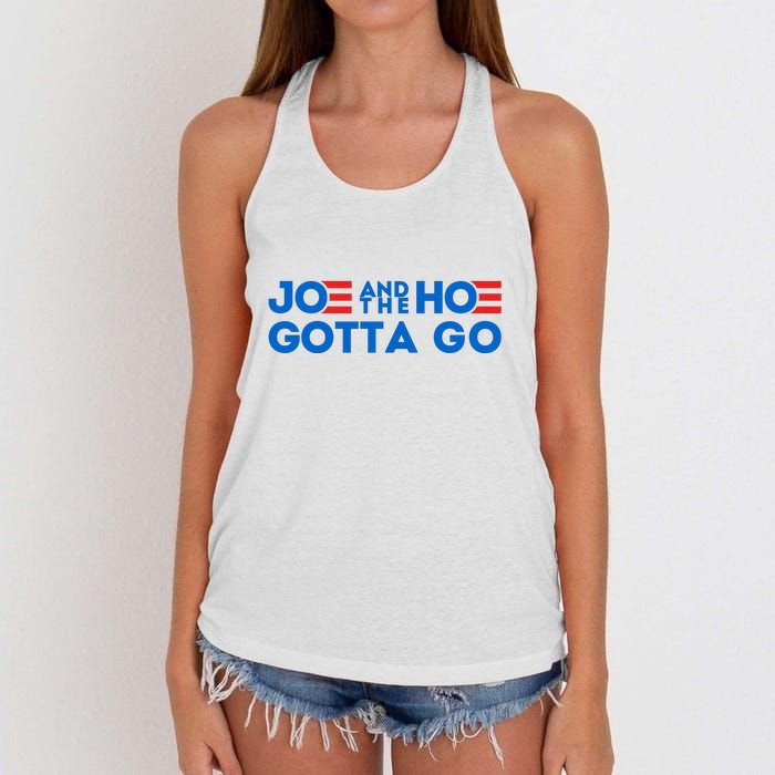 Funny Joe And The Hoe Gotta Go Women's Knotted Racerback Tank