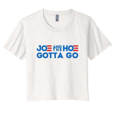 Funny Joe And The Hoe Gotta Go Women's Crop Top Tee