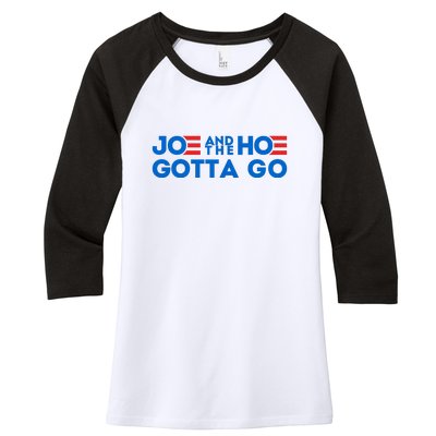 Funny Joe And The Hoe Gotta Go Women's Tri-Blend 3/4-Sleeve Raglan Shirt