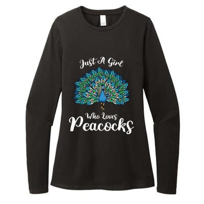 Funny Just A Who Loves Peacocks Womens CVC Long Sleeve Shirt