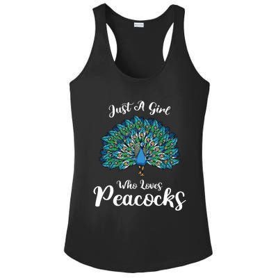 Funny Just A Who Loves Peacocks Ladies PosiCharge Competitor Racerback Tank