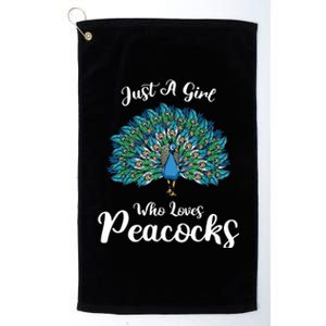 Funny Just A Who Loves Peacocks Platinum Collection Golf Towel