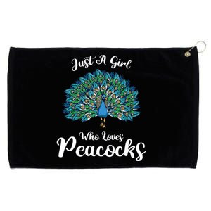 Funny Just A Who Loves Peacocks Grommeted Golf Towel