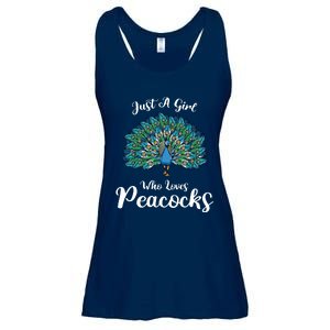 Funny Just A Who Loves Peacocks Ladies Essential Flowy Tank