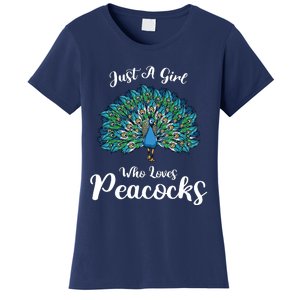 Funny Just A Who Loves Peacocks Women's T-Shirt