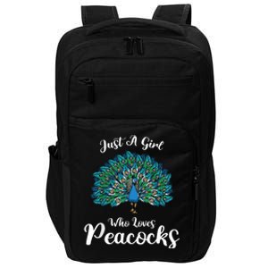 Funny Just A Who Loves Peacocks Gift Impact Tech Backpack