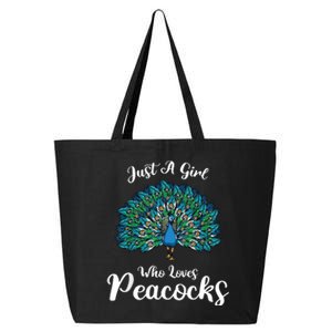 Funny Just A Who Loves Peacocks Gift 25L Jumbo Tote