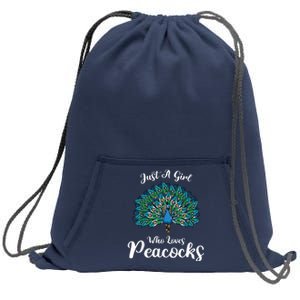 Funny Just A Who Loves Peacocks Gift Sweatshirt Cinch Pack Bag