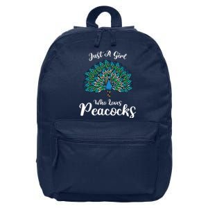 Funny Just A Who Loves Peacocks Gift 16 in Basic Backpack