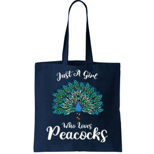 Funny Just A Who Loves Peacocks Gift Tote Bag