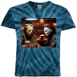 Funny Jason And Michael Halloween Drink Beer Kids Tie-Dye T-Shirt