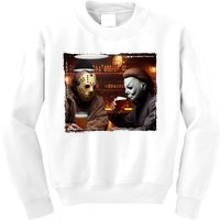 Funny Jason And Michael Halloween Drink Beer Kids Sweatshirt