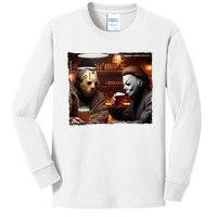 Funny Jason And Michael Halloween Drink Beer Kids Long Sleeve Shirt