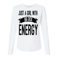 Funny Just A Girl With Big Dick Energy Womens Cotton Relaxed Long Sleeve T-Shirt