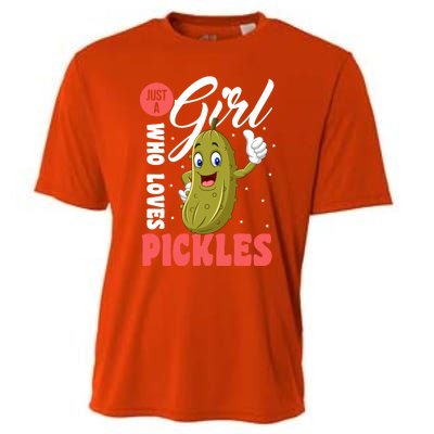 Funny Just A Who Loves Pickles Gift Cooling Performance Crew T-Shirt