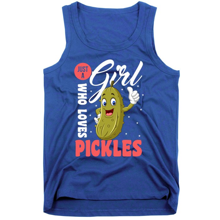 Funny Just A Who Loves Pickles Gift Tank Top