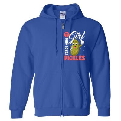 Funny Just A Who Loves Pickles Gift Full Zip Hoodie