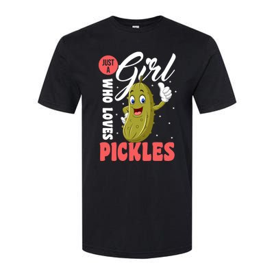 Funny Just A Who Loves Pickles Gift Softstyle® CVC T-Shirt