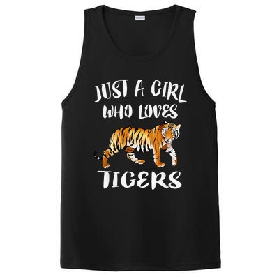 Funny Just A Girl Who Loves Tigers Tiger Animal Lover Gift PosiCharge Competitor Tank