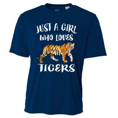 Funny Just A Girl Who Loves Tigers Tiger Animal Lover Gift Cooling Performance Crew T-Shirt