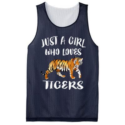 Funny Just A Girl Who Loves Tigers Tiger Animal Lover Gift Mesh Reversible Basketball Jersey Tank