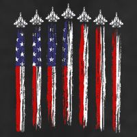 Fighter Jet Airplane USA Flag 4th Of July Patriotic 11oz C Handle Ceramic Mug