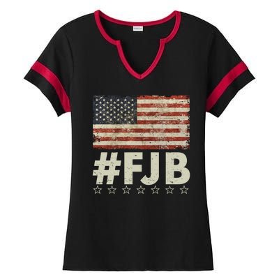 #FJB Distressed F Hoe Biden Ladies Halftime Notch Neck Tee