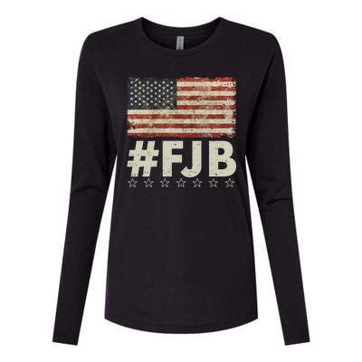 #FJB Distressed F Hoe Biden Womens Cotton Relaxed Long Sleeve T-Shirt