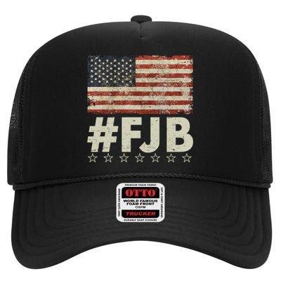 #FJB Distressed F Hoe Biden High Crown Mesh Back Trucker Hat