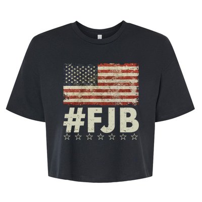 #FJB Distressed F Hoe Biden Bella+Canvas Jersey Crop Tee