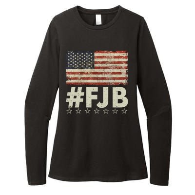 #FJB Distressed F Hoe Biden Womens CVC Long Sleeve Shirt